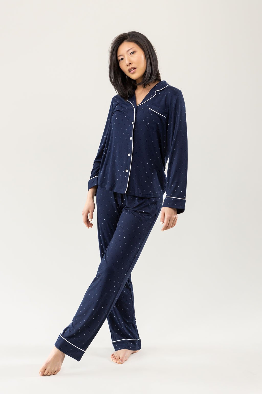 Women's Bamboo Stretch-Knit Long Sleeve Pajama Set - Last Chance