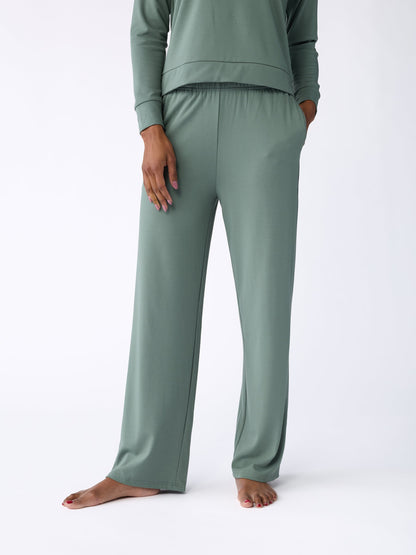Women's Brushed Bamboo Wide Leg Pull On Pant TALL - Last Chance