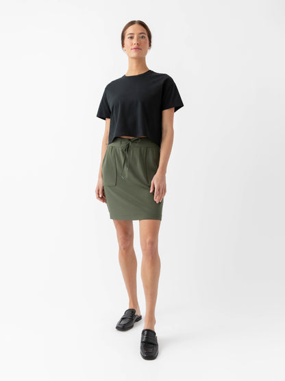 Women's Brushed Bamboo Patch Pocket Skirt - Last Chance