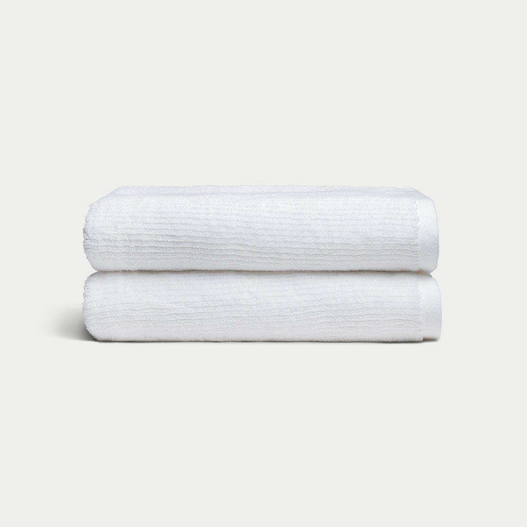 Ribbed Terry Bath Towels