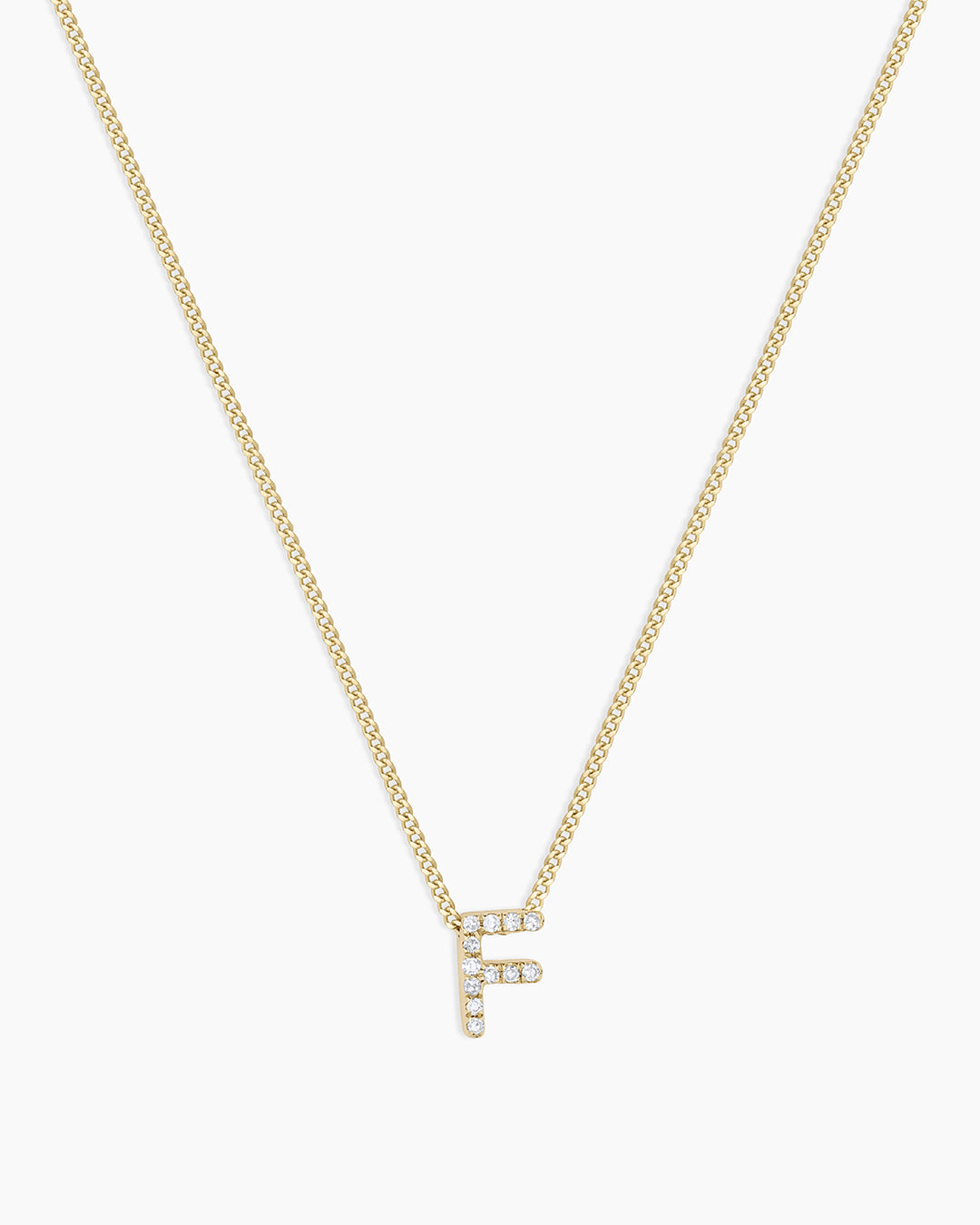 14K Diamond Alphabet Necklace