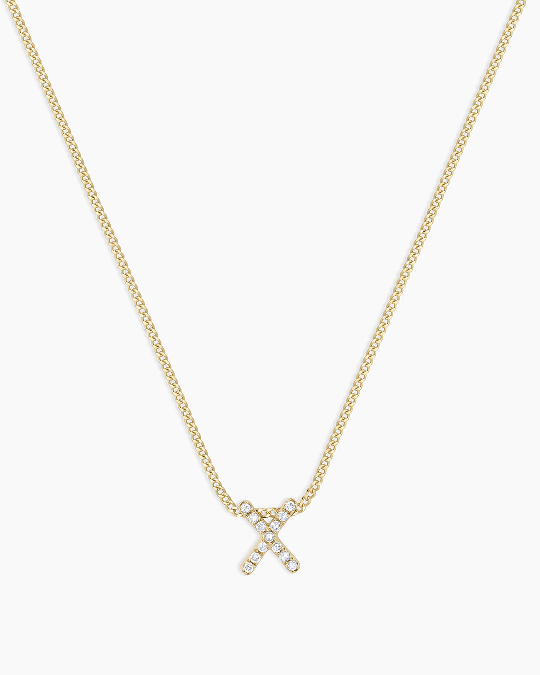 14K Diamond Alphabet Necklace