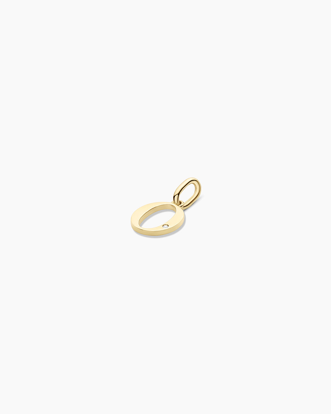 14K Diamond Vintage Alphabet Charm