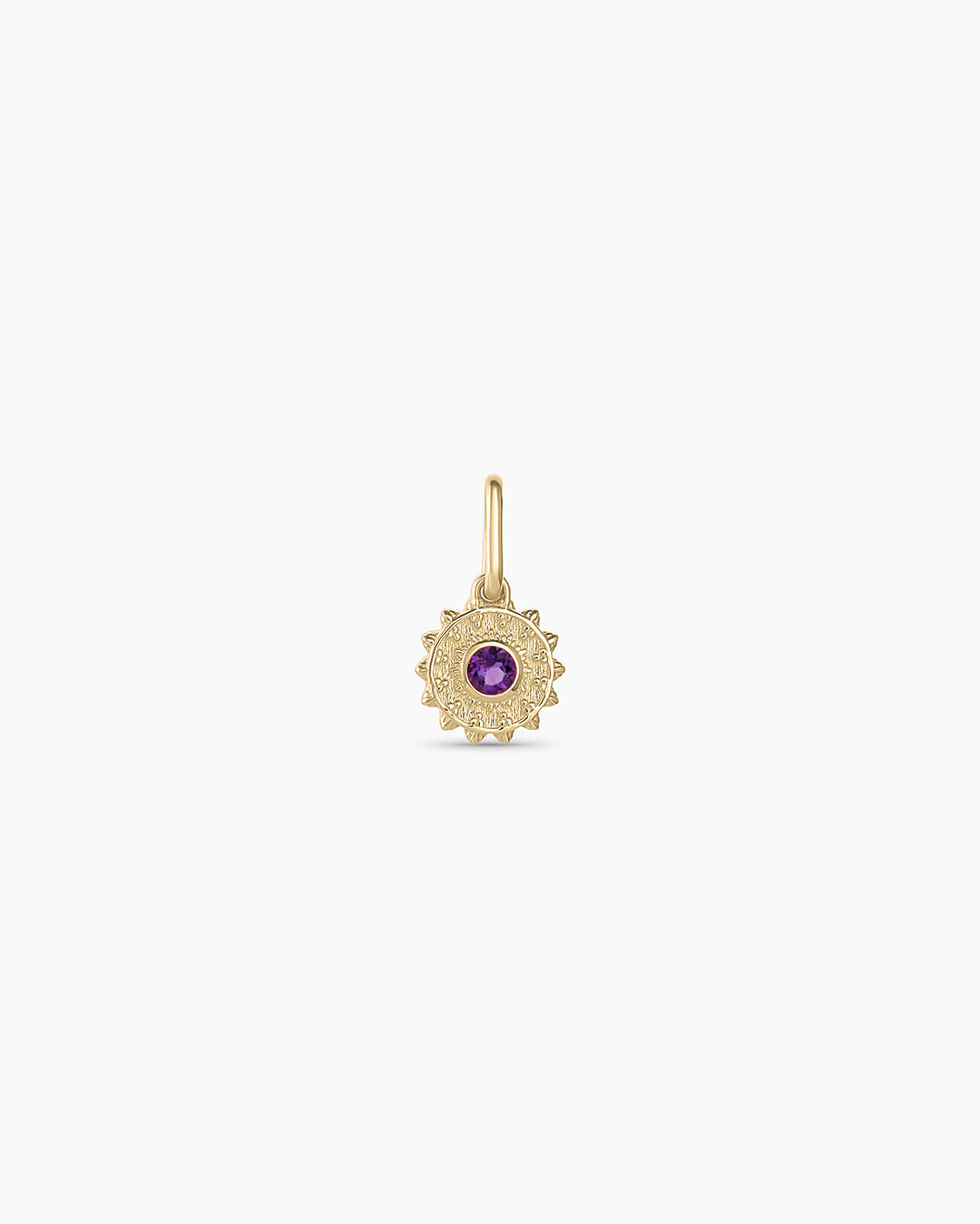 14K Gold Sun Birthstone Charm