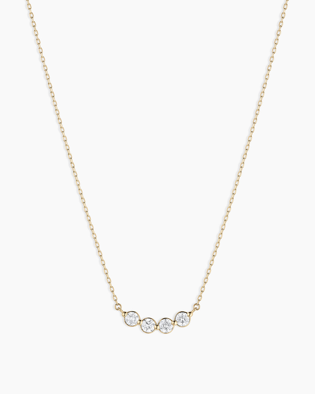 14K Lab Grown Diamond Halo Cluster Necklace