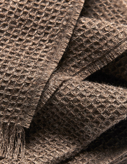 Alpaca Waffle Throw