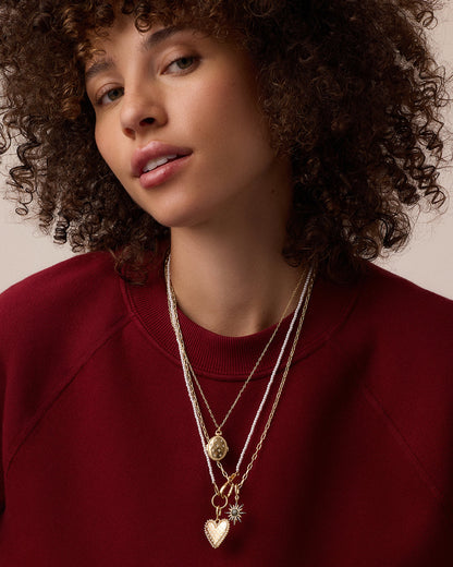 Vintage Burst Charm Necklace