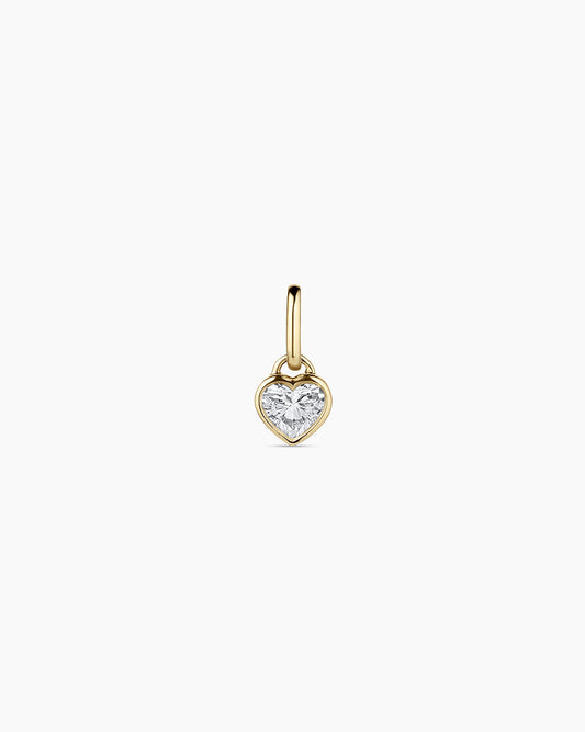 14K Lab Grown Diamond Heart Charm