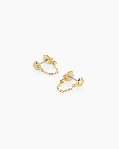Shell Chain Huggies