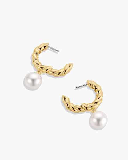 Pearl Crew Hoops