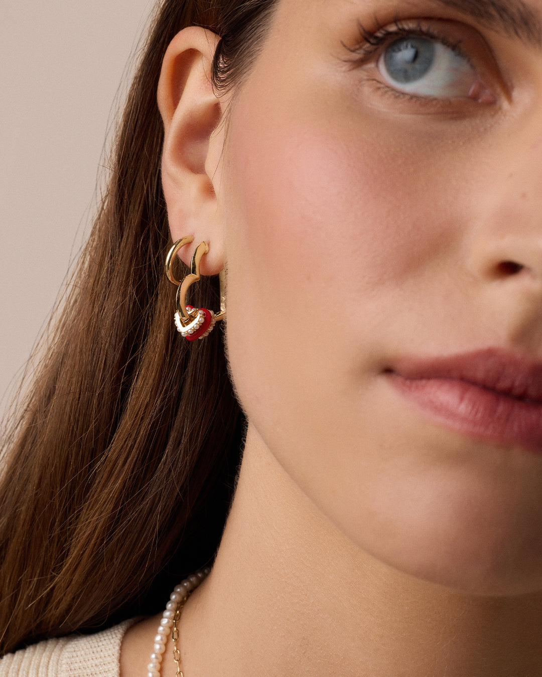 Love Pearl Hoops