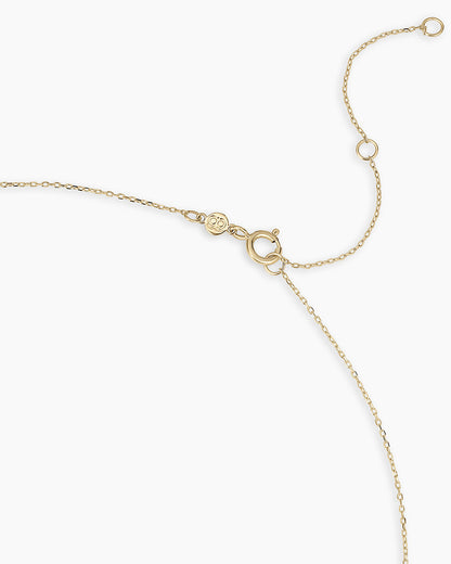 14K Gold Mama Halo Charm Necklace