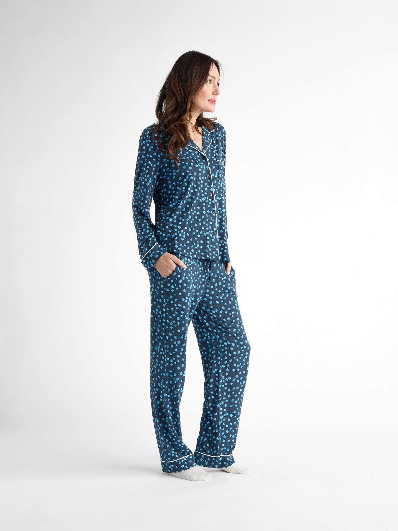 Women's Bamboo Stretch-Knit Long Sleeve Pajama Set - Last Chance