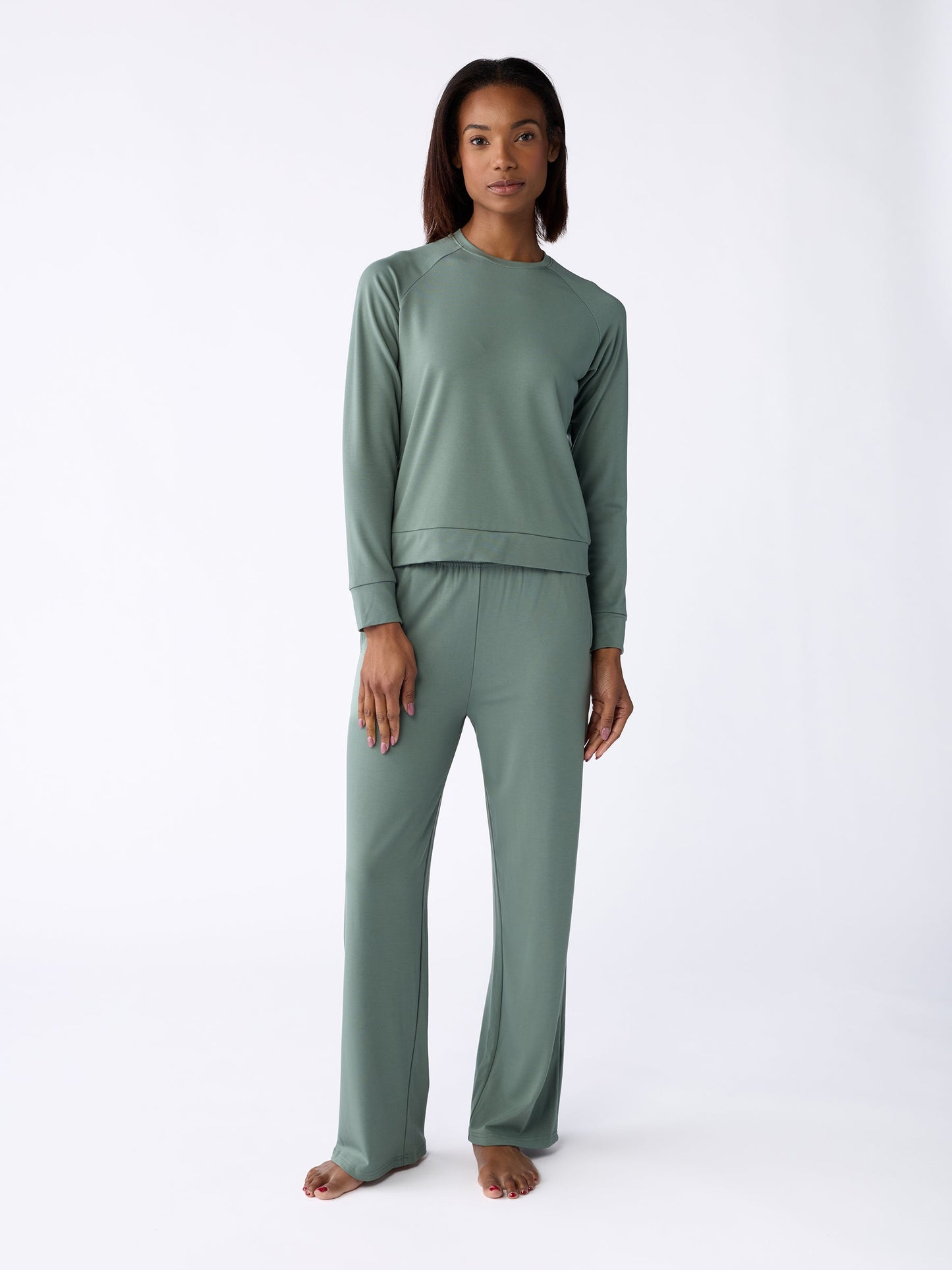 Women's Brushed Bamboo Wide Leg Pull On Pant TALL - Last Chance