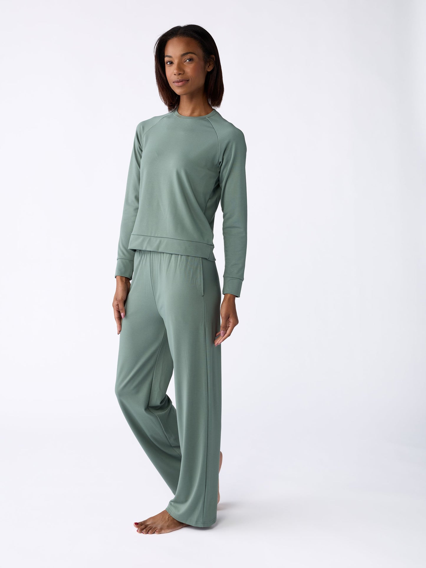 Women's Brushed Bamboo Wide Leg Pull On Pant TALL - Last Chance