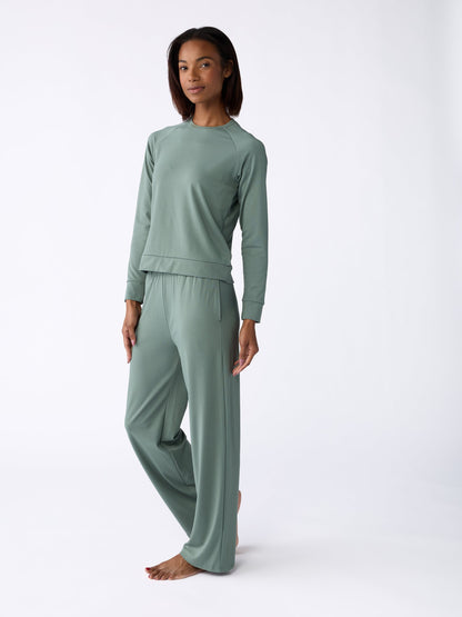 Women's Brushed Bamboo Wide Leg Pull On Pant TALL - Last Chance