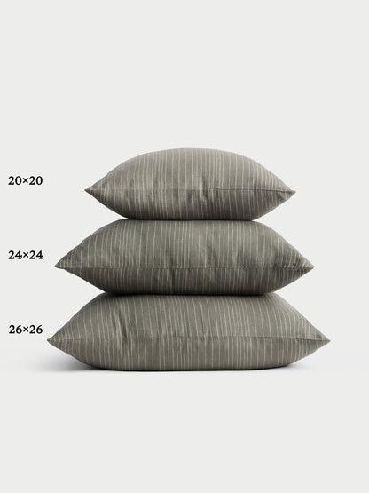 Striped Linen Throw Pillow