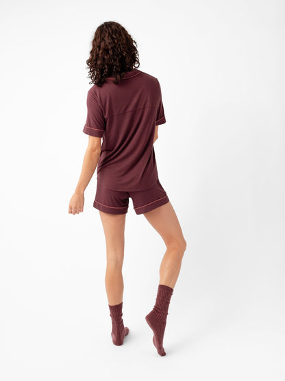 Women's Bamboo Stretch-Knit Short Sleeve Pajama Set