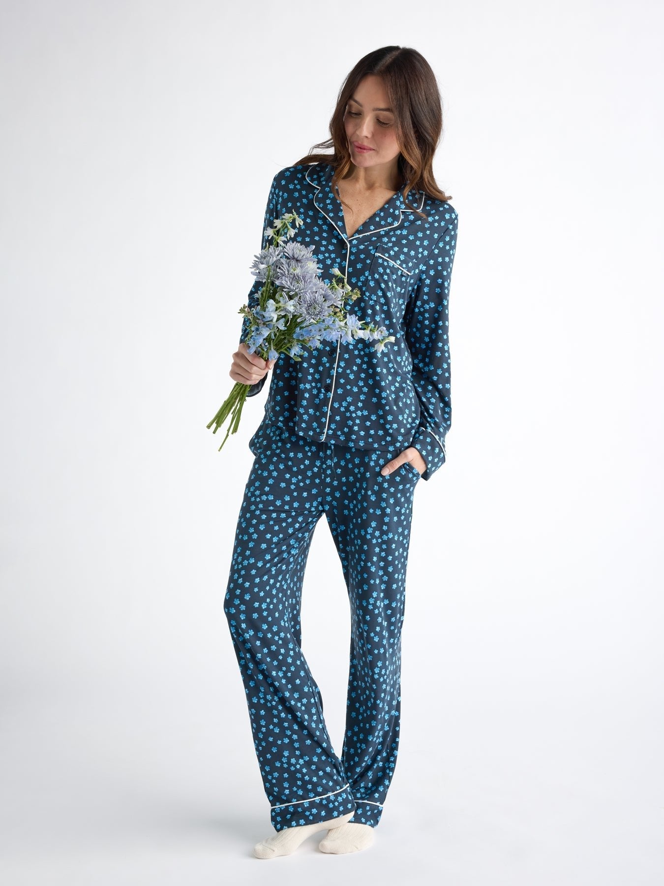 Women's Bamboo Stretch-Knit Long Sleeve Pajama Set - Last Chance