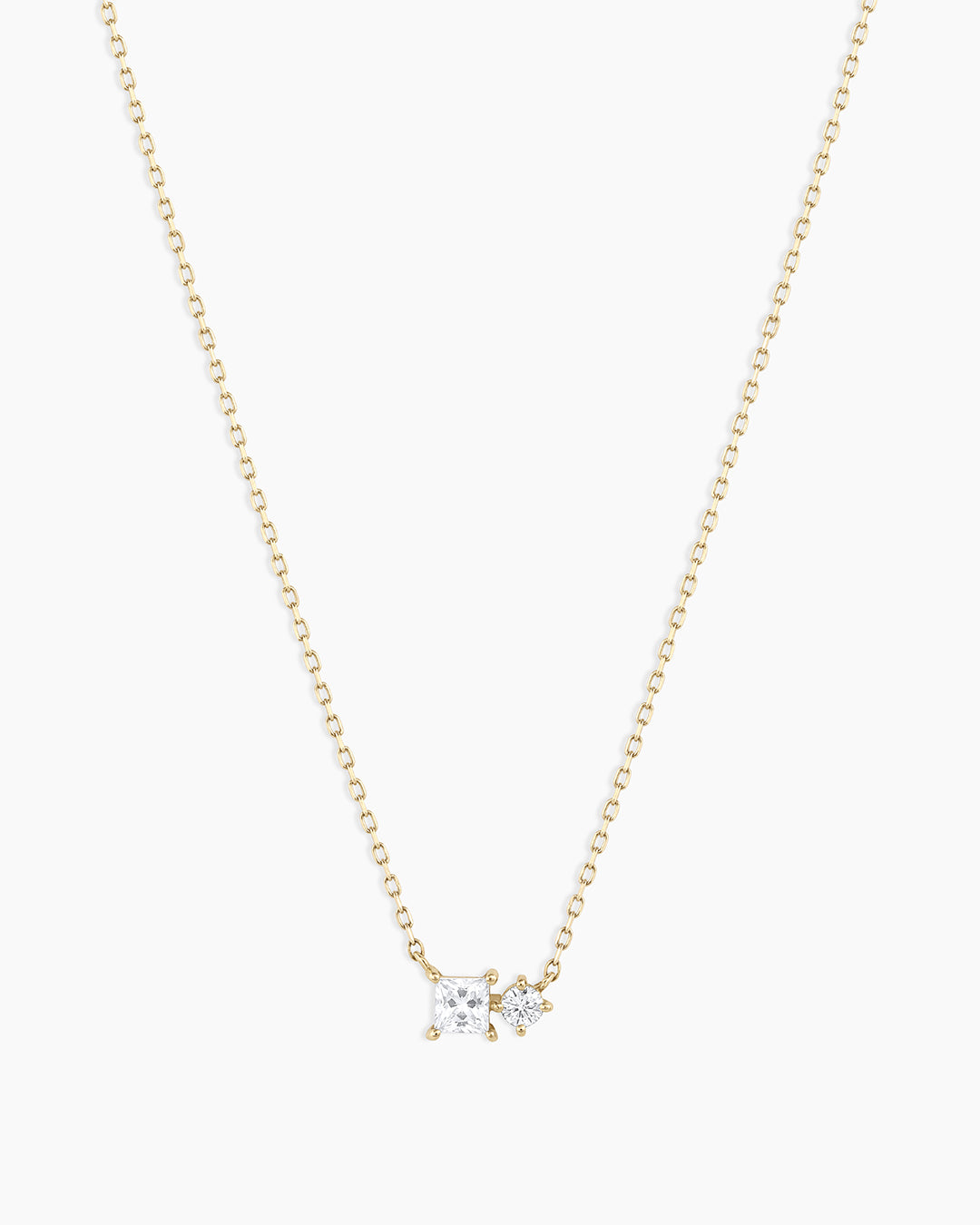 14K Diamond and White Sapphire Necklace