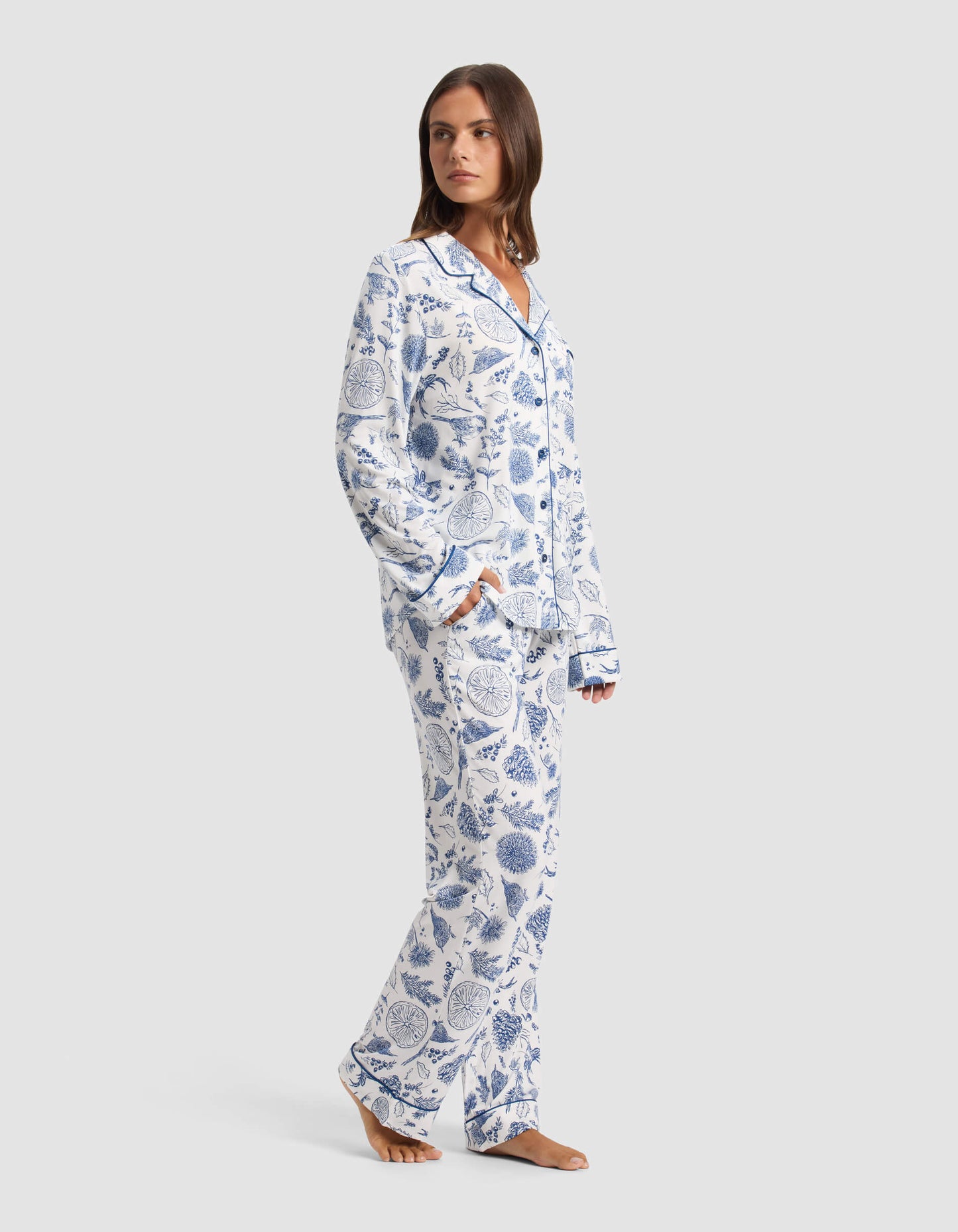 Women's Bamboo Stretch-Knit Long Sleeve Pajama Set - Last Chance