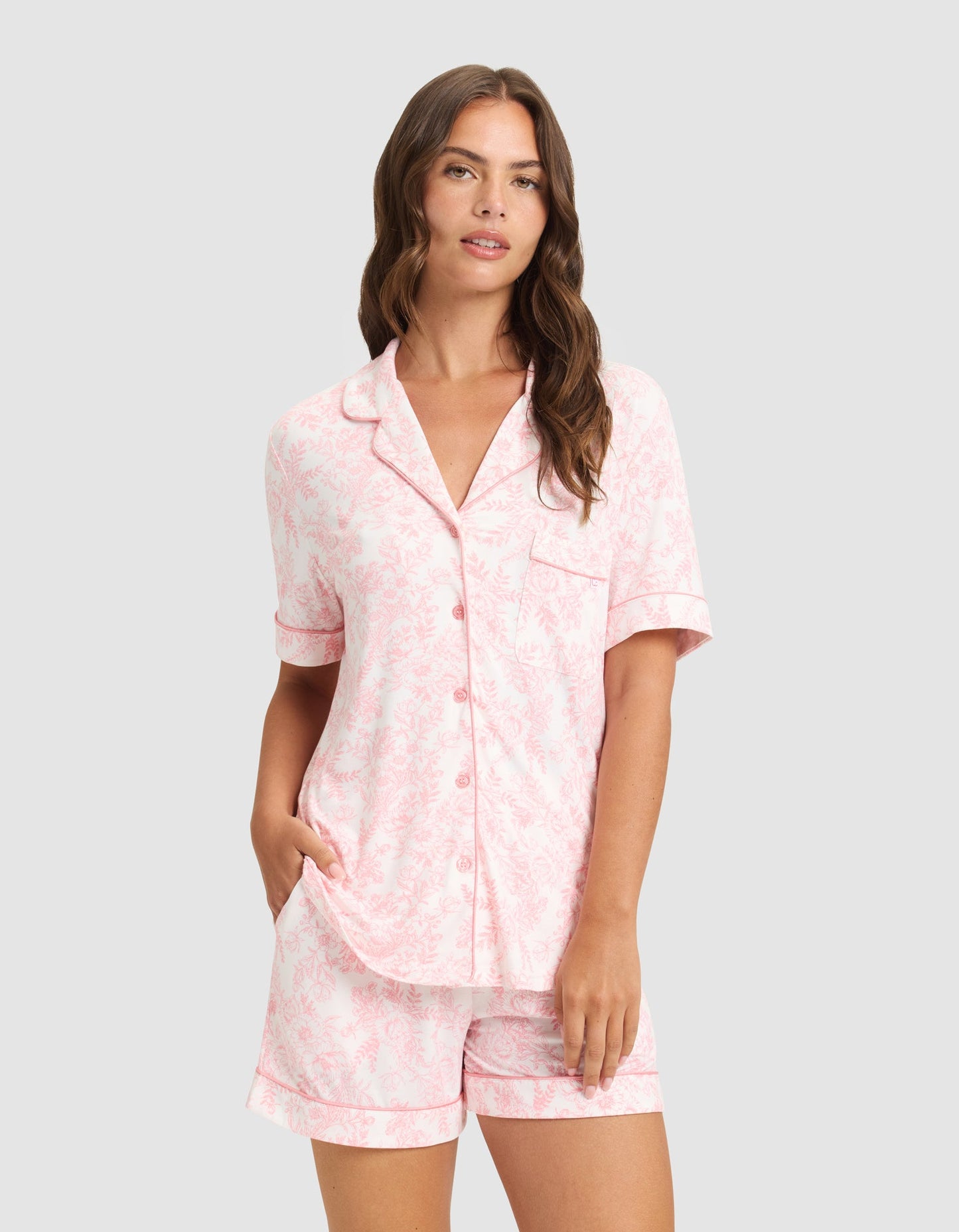 Women's Bamboo Stretch-Knit Short Sleeve Pajama Top
