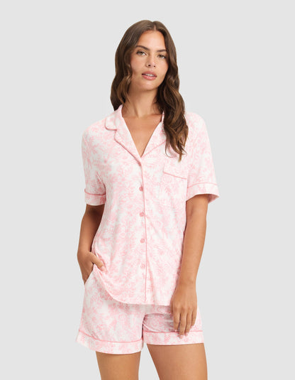 Women's Bamboo Stretch-Knit Short Sleeve Pajama Top