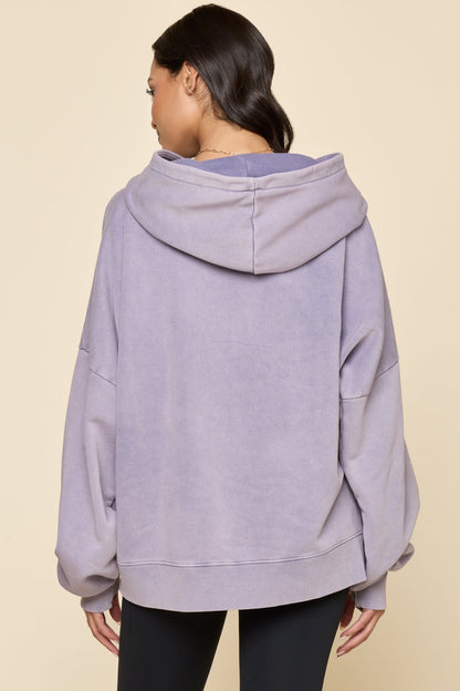 Boxy Boyfriend Hoodie - Vintage Violet