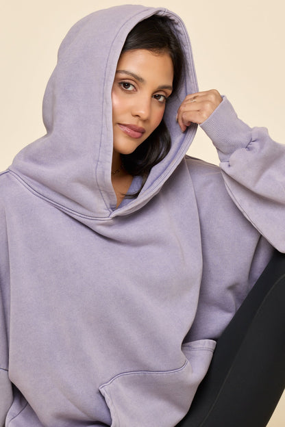 Boxy Boyfriend Hoodie - Vintage Violet