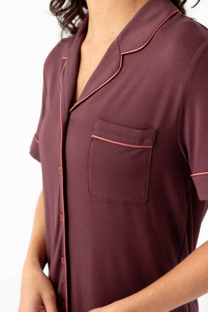 Women's Bamboo Stretch-Knit Short Sleeve Pajama Set