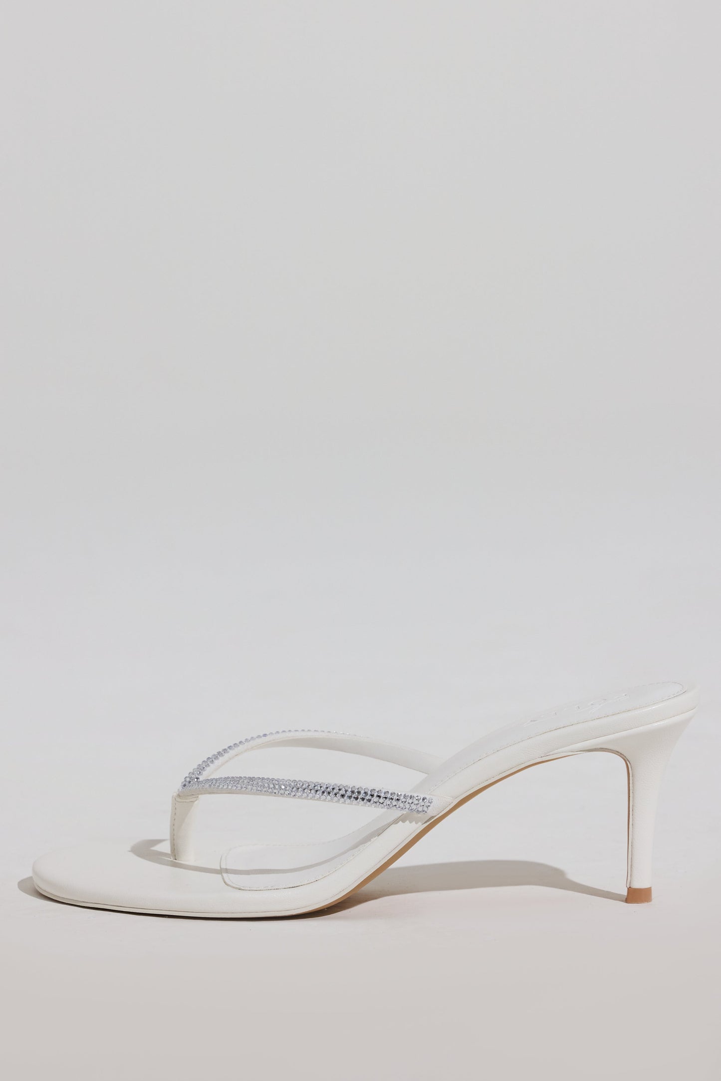 Heeled Sandal in White