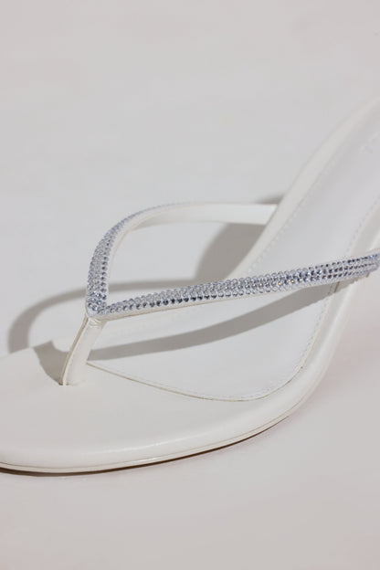 Heeled Sandal in White