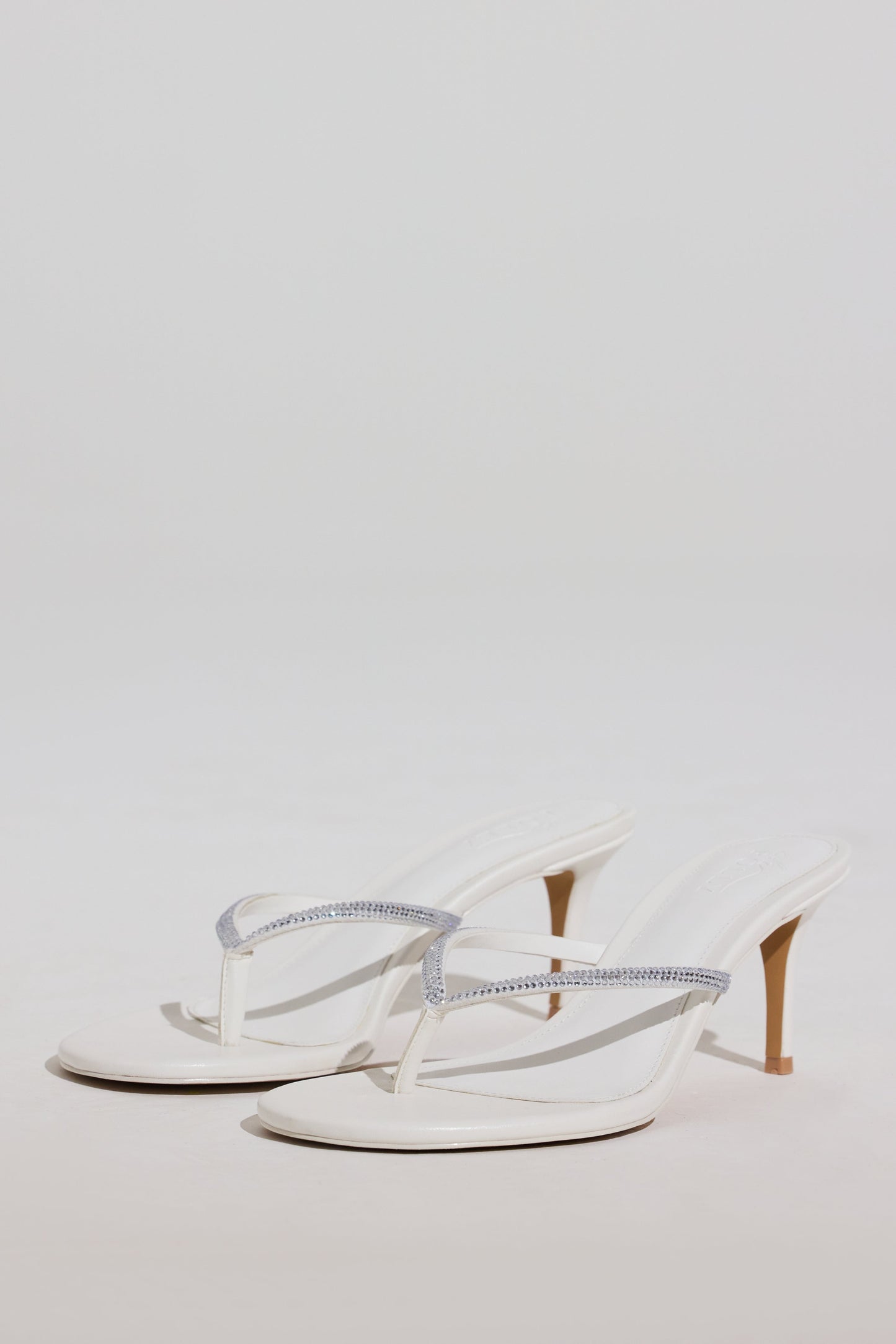 Heeled Sandal in White