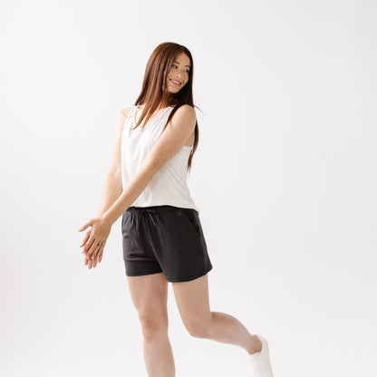 Women's Brushed Bamboo Jogger Shorts - Last Chance
