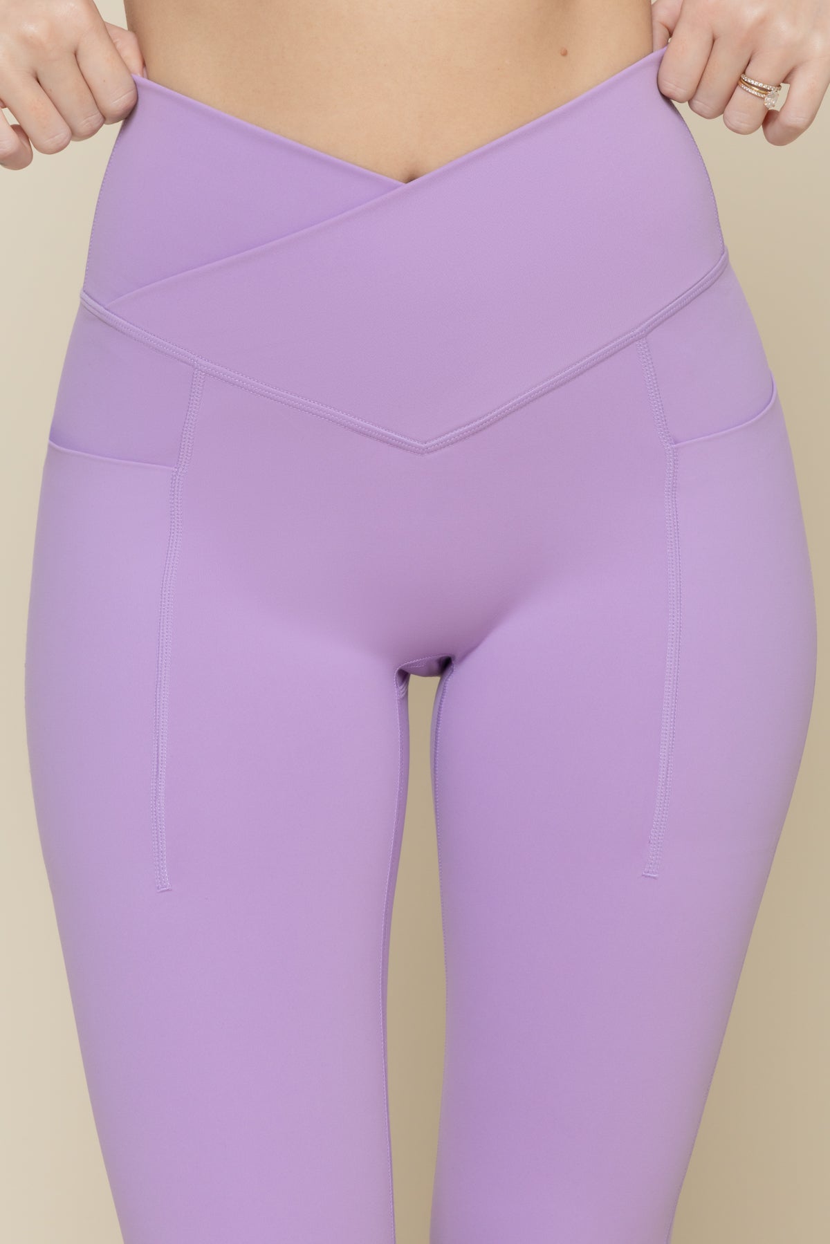 Crisscross Hourglass® Flared Legging with Pockets - Mystic Purple