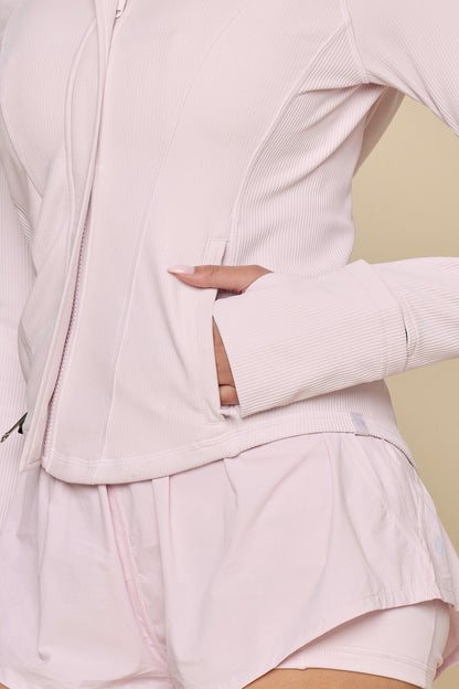 Corset Zip Jacket - Orchid Ice