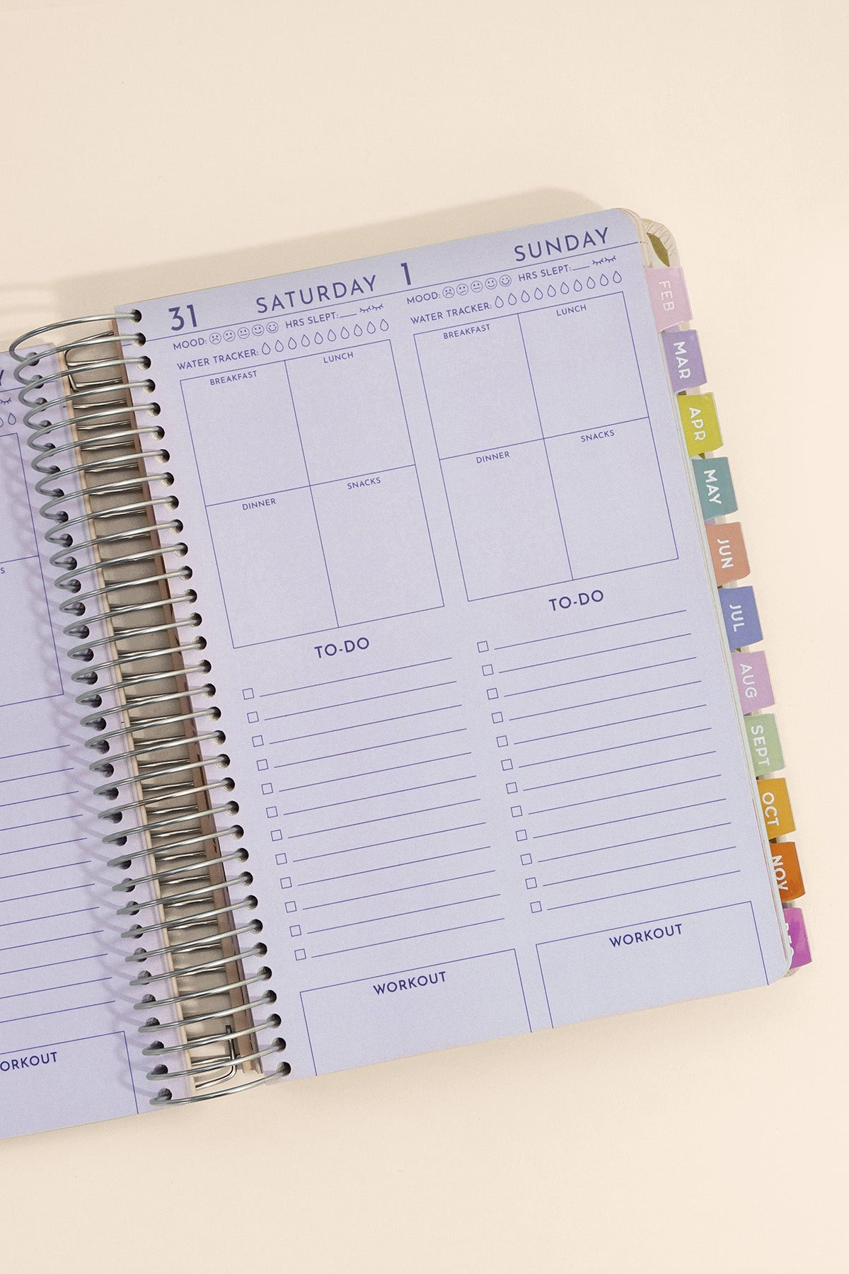 2026 Fit Planner + Stickers - Multicolor Floral