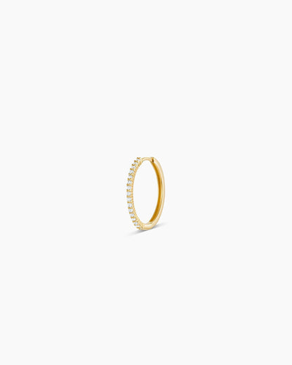 14K Diamond Pavé Single Huggie