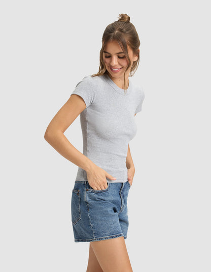 Women's Fine Ribbed Tee