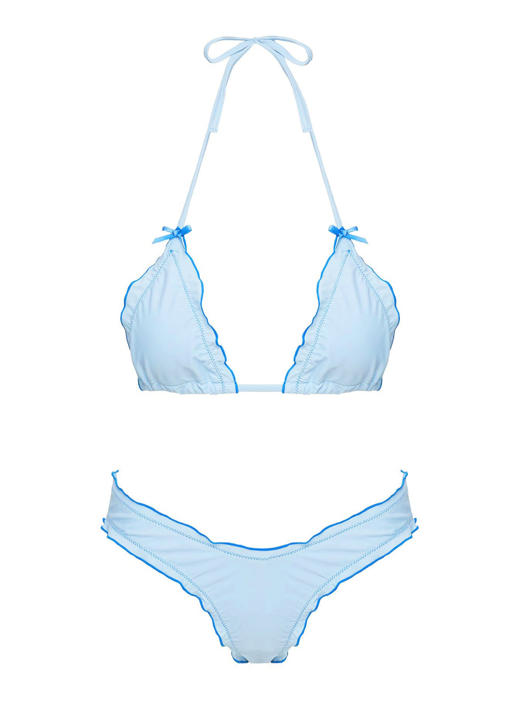 Kathrine Triangle Bikini Top Sky Blue
