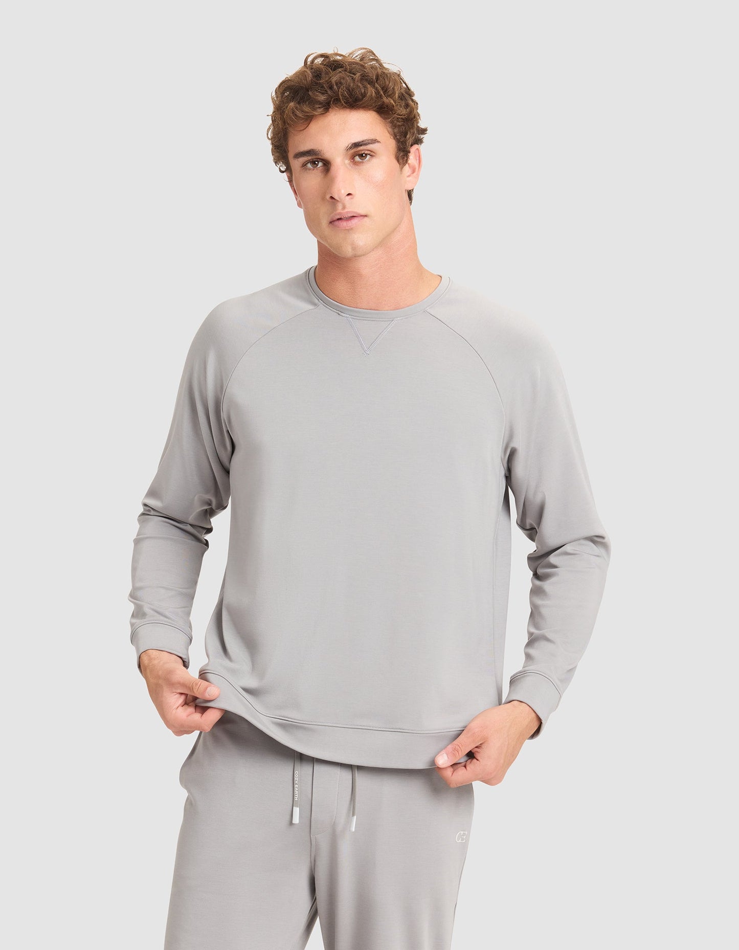 Men's Brushed Bamboo Pullover Crew - Last Chance