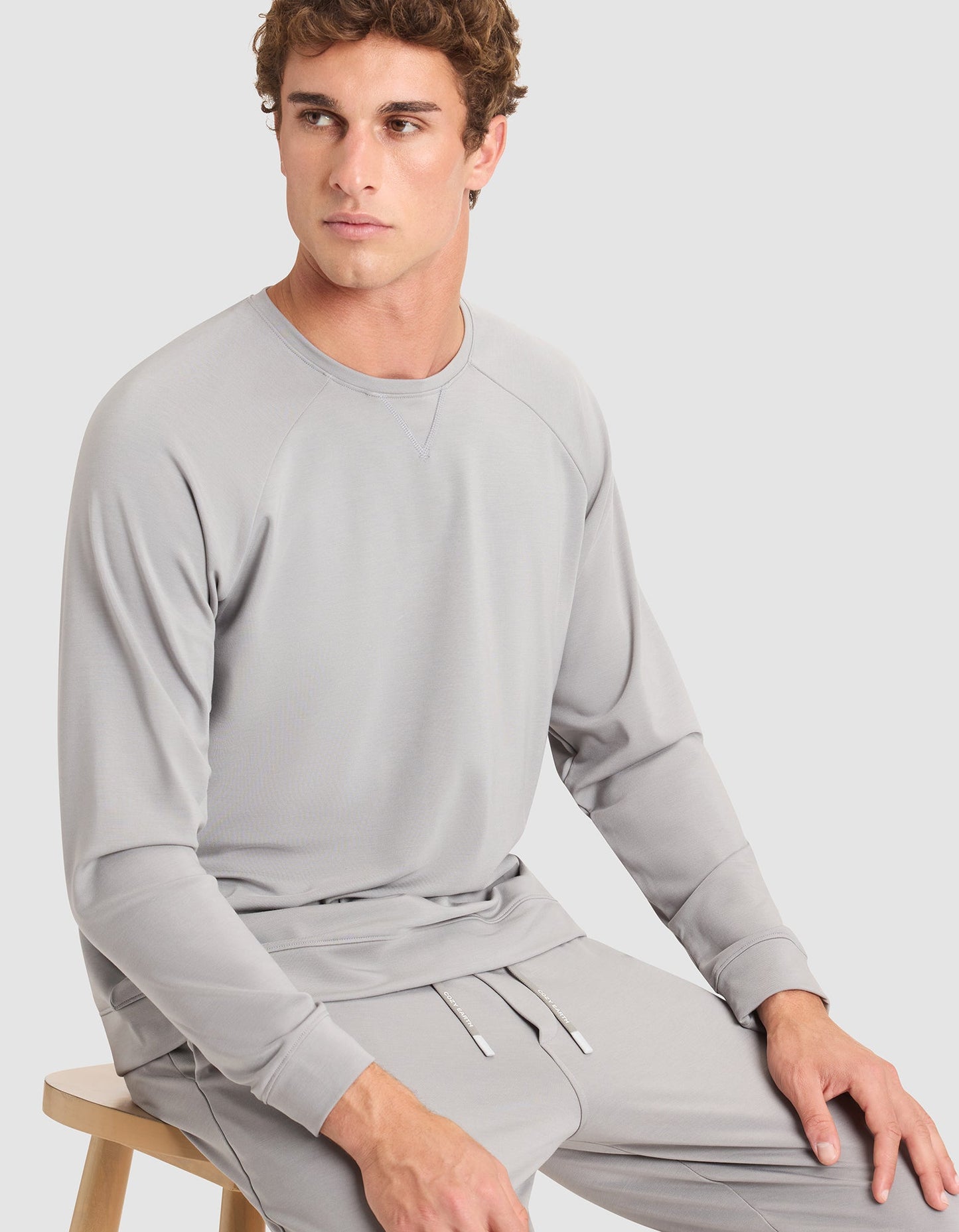 Men's Brushed Bamboo Pullover Crew - Last Chance