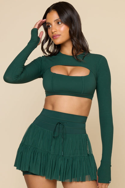 Relevé Ribbed Shrug - Pine
