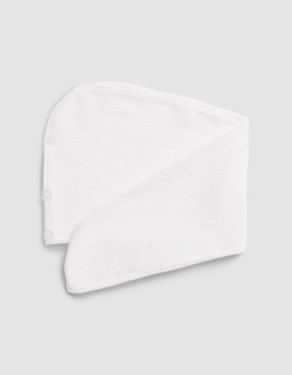 Ribbed Terry Hair Towel