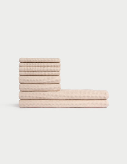 Waffle Bath Towel Set