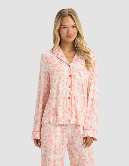 Women's Bamboo Stretch-Knit Long Sleeve Pajama Top