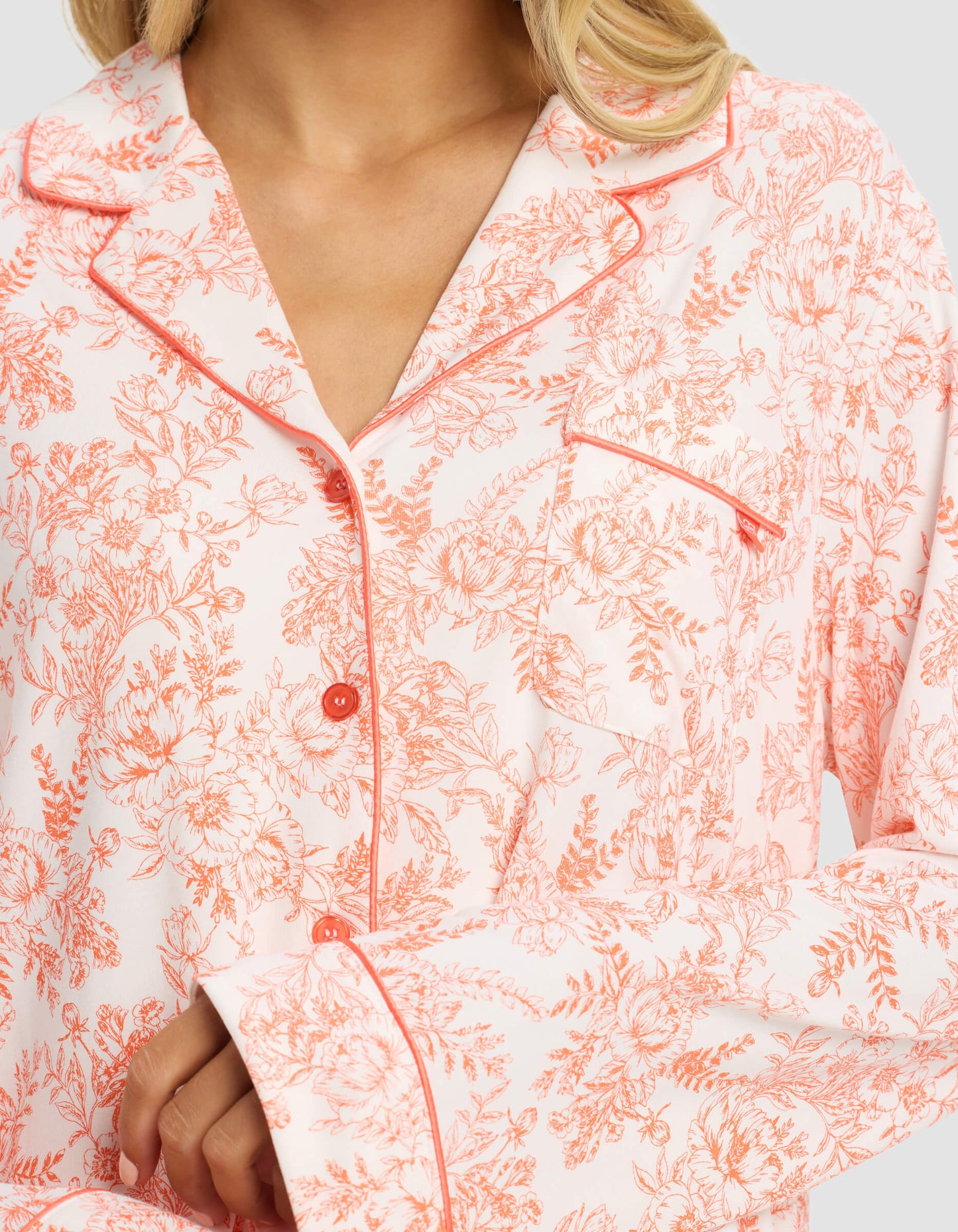 Women's Bamboo Stretch-Knit Long Sleeve Pajama Set