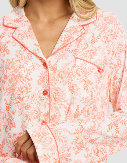 Women's Bamboo Stretch-Knit Long Sleeve Pajama Set
