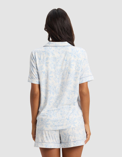 Women's Bamboo Stretch-Knit Short Sleeve Pajama Top