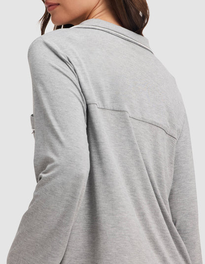 Women's Bamboo Stretch-Knit Long Sleeve Pajama Top